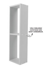 Elmas Dekoratif İkili Çok Amaçlı Yatay Raf, Kitaplık 005823 - Görsel 9