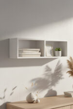 Elmas Dekoratif İkili Çok Amaçlı Yatay Raf, Kitaplık 005823 - Görsel 5