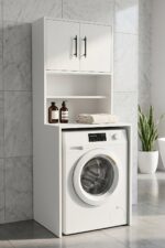 Ahşap Çamaşır Makinesi Üstü Dolabı 6009
